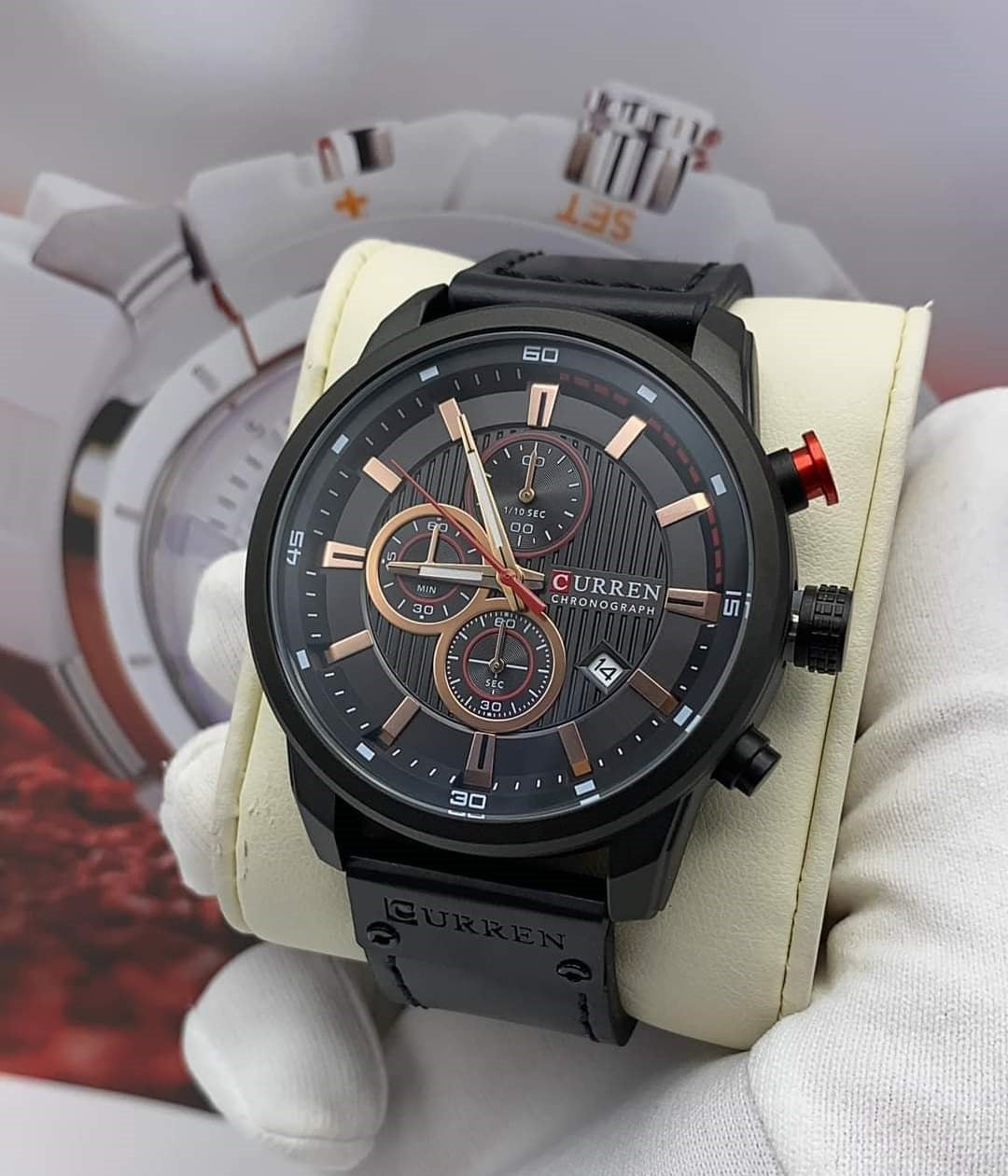 ⭐️⭐️⭐️⭐️⭐️(4,83)Montre Homme CURREN Chronographe – Élégance & Performance
